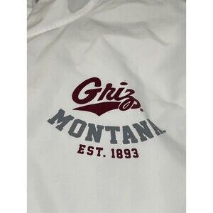 NCAA Montana Grizzlies Griz Pullover Windbreaker Men White Jacket Champion Large